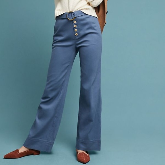 Anthropologie Pants - RSRVD Anthro Cassidy Belted Wide-Leg Pants Sz 4